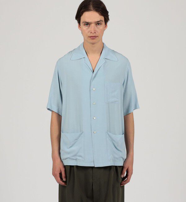 TOMORROWLAND MENS「レーヨン 3ポケット ハーフスリーブシャツ 」|シャツ・ブラウス|