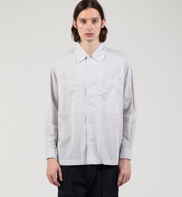 TOMORROWLAND MENS「コットンストライプ ダブルポケットシャツ」|シャツ・ブラウス|