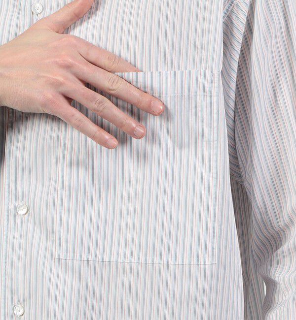 TOMORROWLAND MENS「コットンストライプ ダブルポケットシャツ」|シャツ・ブラウス|