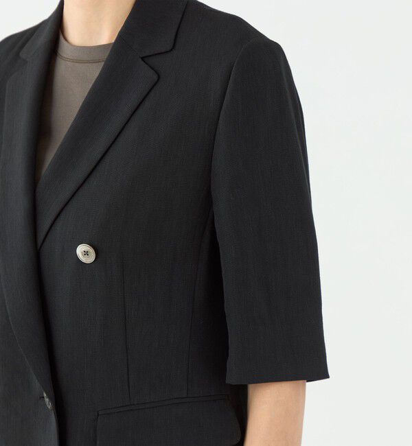 TOMORROWLAND collection「レーヨンリネンオックス ハーフスリーブジャケット」|テーラードジャケット|