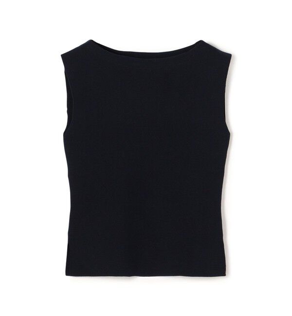 DES PRES「ハイツイストドライコットン ノースリーブプルオーバー」|ニット・セーター|69 ネイビー