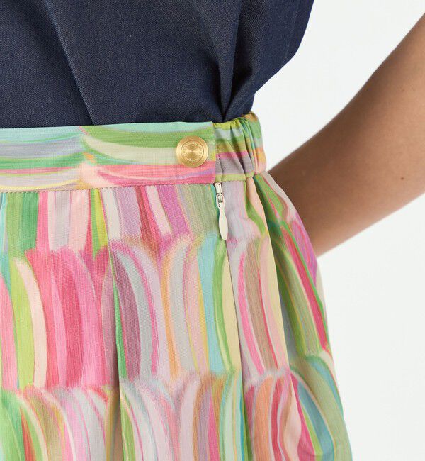 TOMORROWLAND collection「リュバンプリント タックスイングスカート」|フレア|