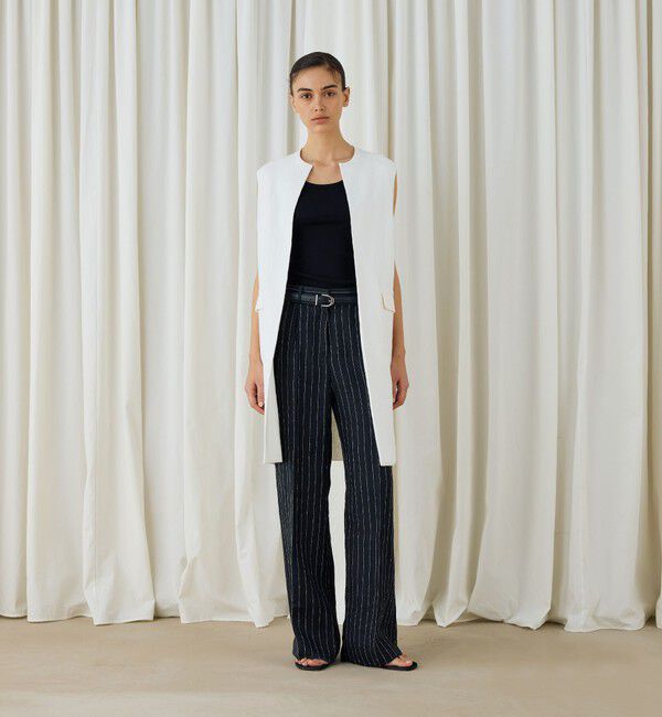 DES PRES「ファブリックコンビ ロングジレ」|ベスト・ジレ|