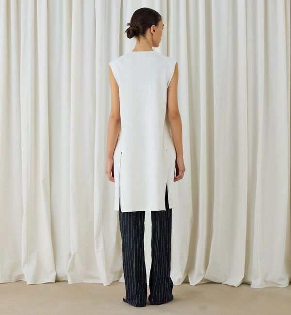DES PRES「ファブリックコンビ ロングジレ」|ベスト・ジレ|