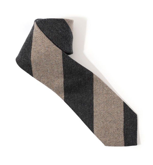 TOMORROWLAND GOODS「STEFANO BIGI ウール レジメンタルストライプ ネクタイ」|ネクタイ・蝶ネクタイ|16 ベージュ系