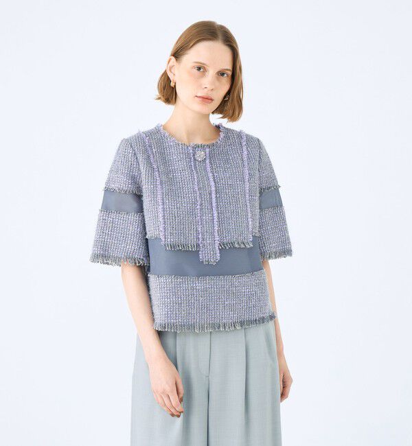 Ballsey「ブロッキングツイード ハーフスリーブプルオーバー」|その他|