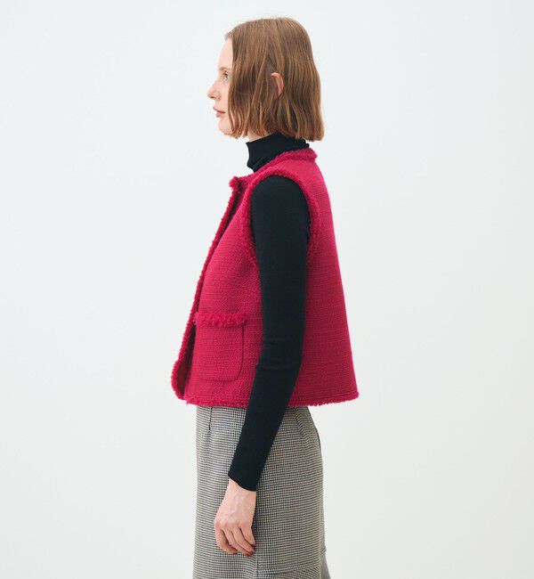 TOMORROWLAND collection「ブークレーファンシー クルーネックジレ」|ベスト・ジレ|