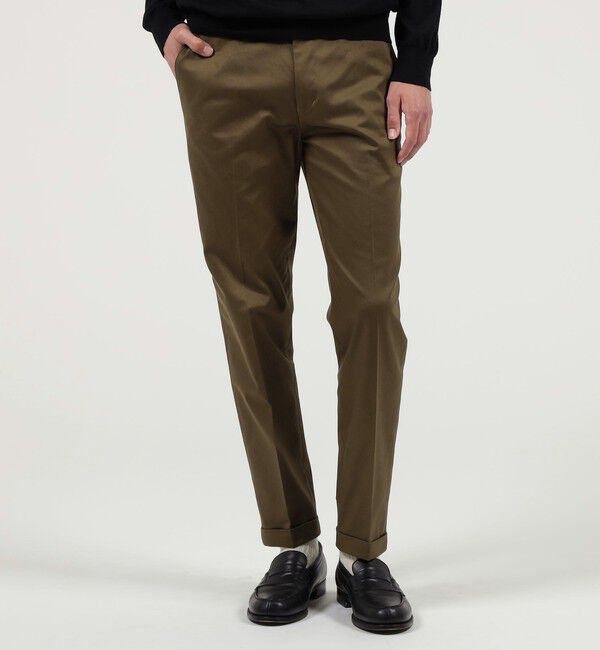 TOMORROWLAND MENS「チノストレッチ スリムテーパードパンツ」|チノ|