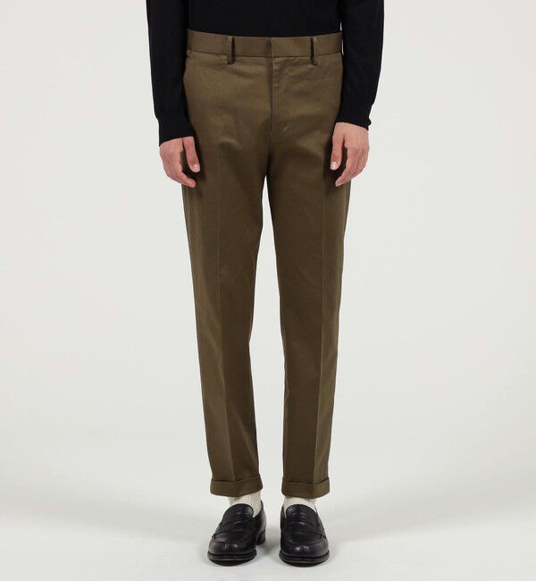 TOMORROWLAND MENS「チノストレッチ スリムテーパードパンツ」|チノ|