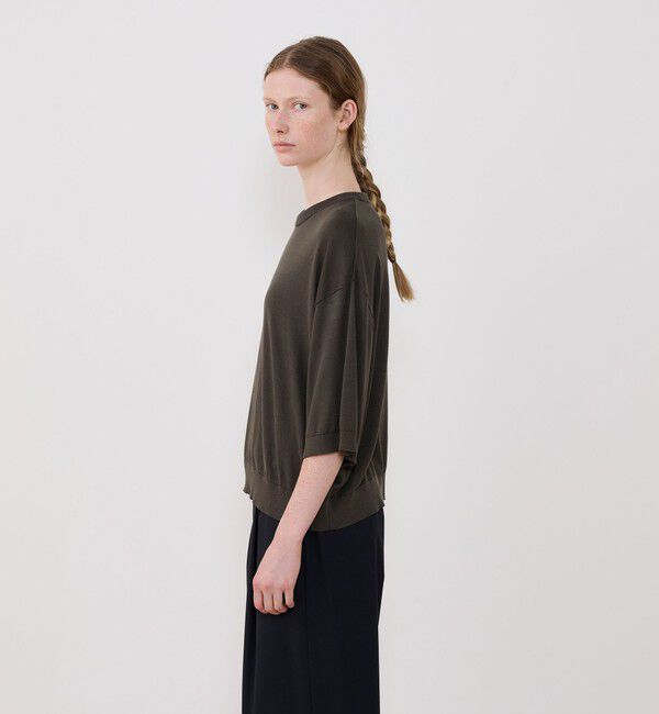 GALERIE VIE「シルク ハーフスリーブプルオーバー」|ニット・セーター|