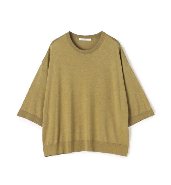 GALERIE VIE「シルク ハーフスリーブプルオーバー」|ニット・セーター|55 グリーン