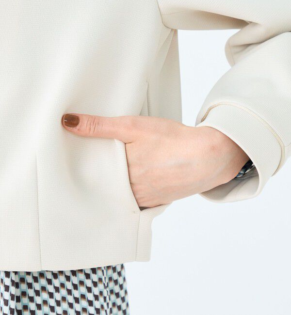 Ballsey「リップルダンボール ライトクルーネックジャケット」|ノーカラージャケット|