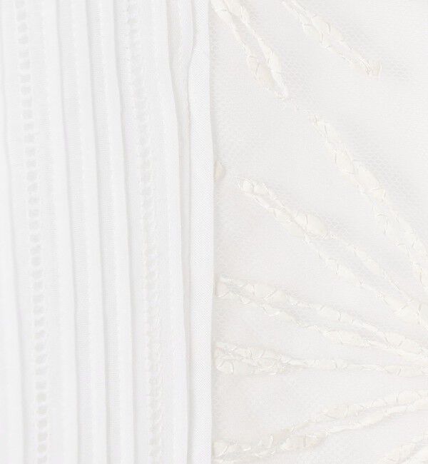 TOMORROWLAND collection「ホワイトコンビネーション エンブロイダリーボウタイブラウス」|シャツ・ブラウス|