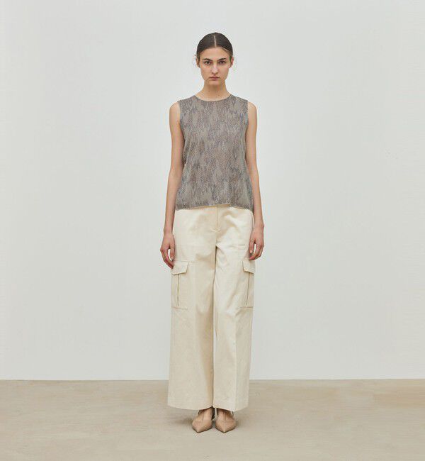 DES PRES「ソフトラメジャカード ノースリーブプルオーバー」|ニット・セーター|