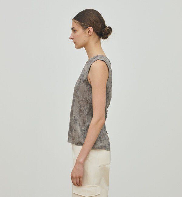 DES PRES「ソフトラメジャカード ノースリーブプルオーバー」|ニット・セーター|