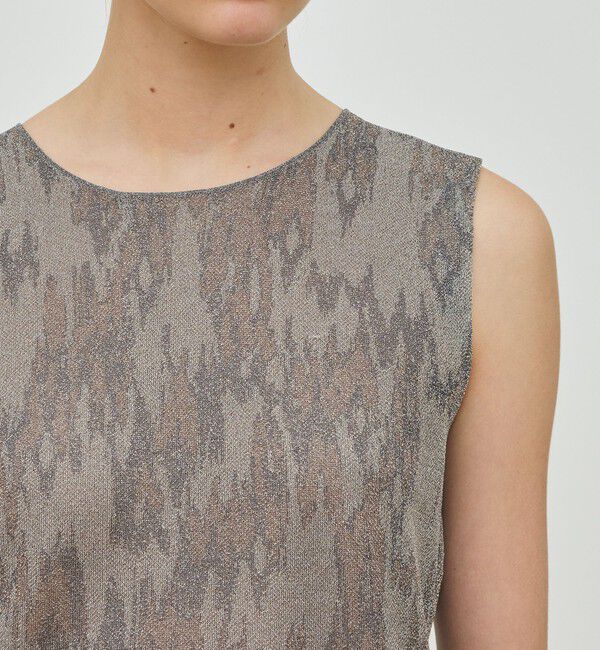 DES PRES「ソフトラメジャカード ノースリーブプルオーバー」|ニット・セーター|