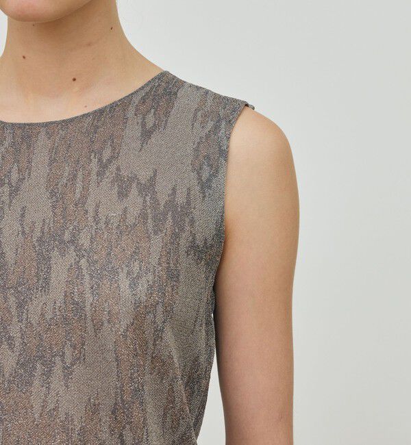 DES PRES「ソフトラメジャカード ノースリーブプルオーバー」|ニット・セーター|