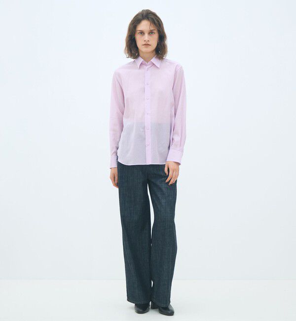 MACPHEE「コットンシルクローン レギュラーカラーシャツ」|シャツ・ブラウス|