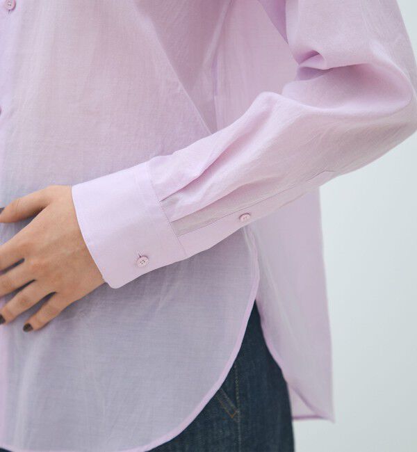 MACPHEE「コットンシルクローン レギュラーカラーシャツ」|シャツ・ブラウス|