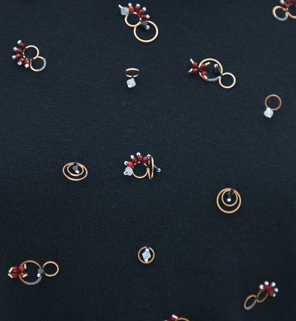 MACPHEE「ウールビジュー ハーフスリーブプルオーバー」|ニット・セーター|