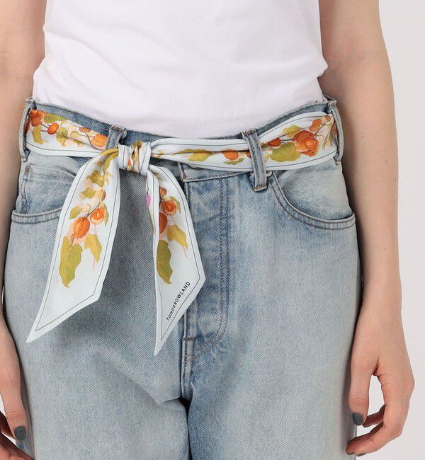 TOMORROWLAND GOODS「Atelier TOMORROWLAND AUTUMN FLOWER BANDEAU シルクスカーフ」|バンダナ・スカーフ|