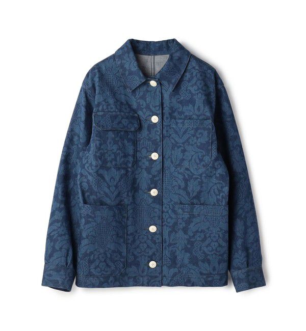 BACCA「ブルーデニムプリント ワークジャケット」|ブルゾン・スタジャン|66 ブルー系