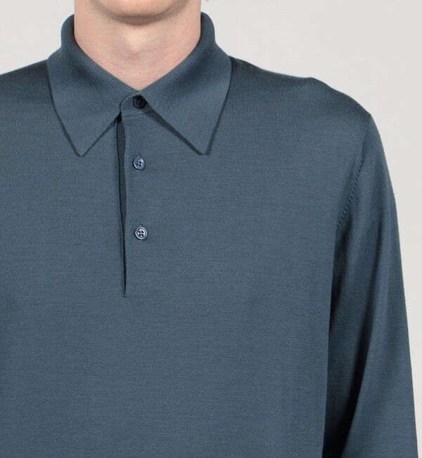 TOMORROWLAND MENS「TOMORROWLAND tricot スーパーファインメリノウール ニットポロシャツ S-WOOL」|ニット・セーター|