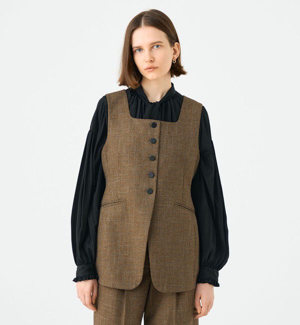 Ballsey「Tiffany スクエアネックジレ」|ベスト・ジレ|