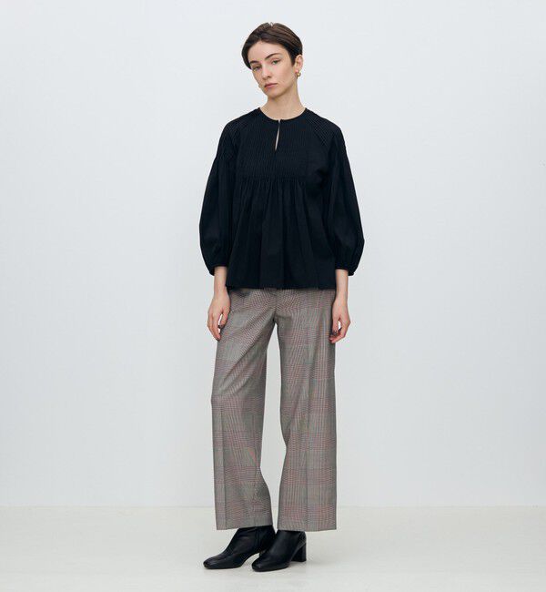 TOMORROWLAND collection「ハイパワーストレッチブロード ピンタックブラウス」|シャツ・ブラウス|