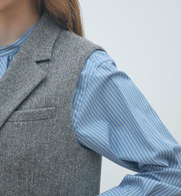 MACPHEE「ネップヘリンボーン ダブルブレストジレ」|ベスト・ジレ|