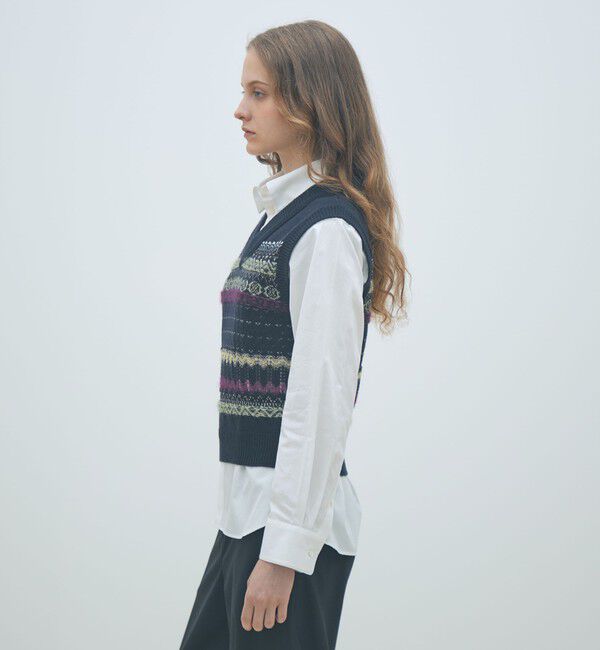 MACPHEE「フェアアイル Vネックベスト」|ベスト・ジレ|