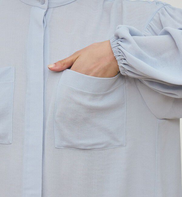 DES PRES「ダブルクレープ チュニックブラウス」|シャツ・ブラウス|