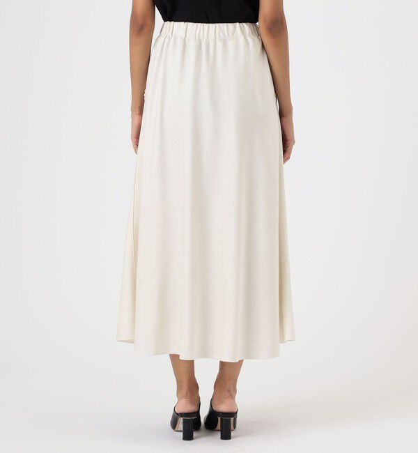 DES PRES「サテンジョーゼット セミマーメイドスカート」|フレア|