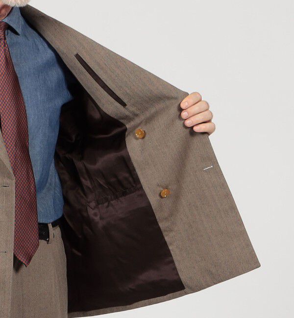 TOMORROWLAND MENS「ウールヘリンボーン ダブルブレステッド6Bジャケット」|テーラードジャケット|