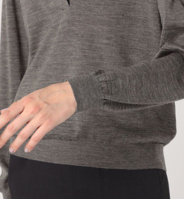 Ballsey「シルケットウール オープンカラープルオーバー」|ニット・セーター|