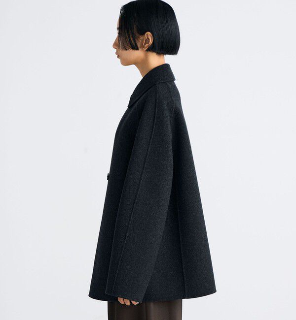 Edition「ウールカシミヤ ダブルフェイス ショートコート」|ピーコート|