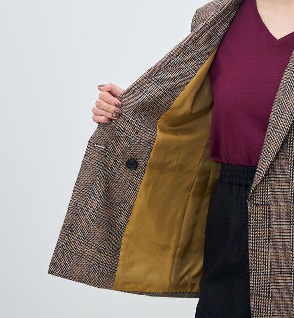 TOMORROWLAND collection「シックバーガンディー ダブルブレストジャケット」|テーラードジャケット|