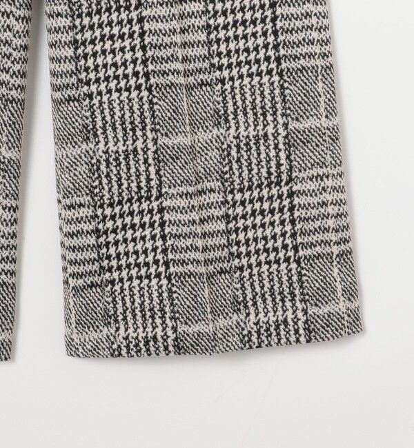 CABaN「グレンチェックジャカード フレアパンツ」|チノ|