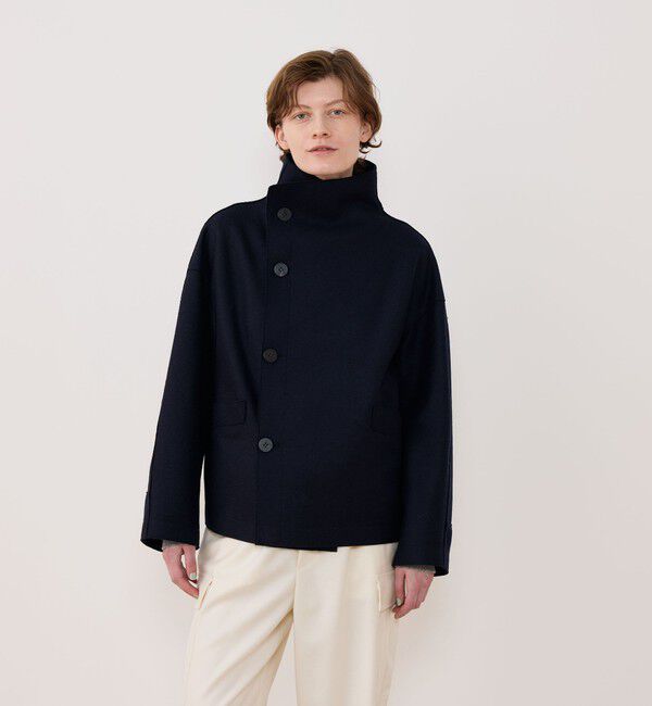 GALERIE VIE「スムースプレスドウール スタンドカラーコート」|その他|
