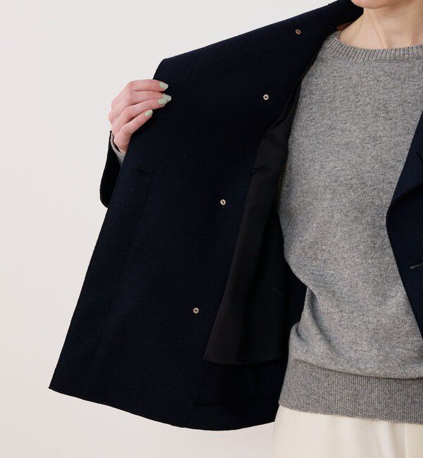 GALERIE VIE「スムースプレスドウール スタンドカラーコート」|その他|