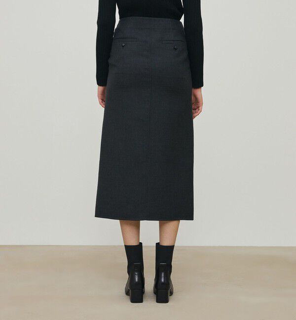 DES PRES「ダブルフェイスツイル ダブルジップ タイトスカート」|スカート|