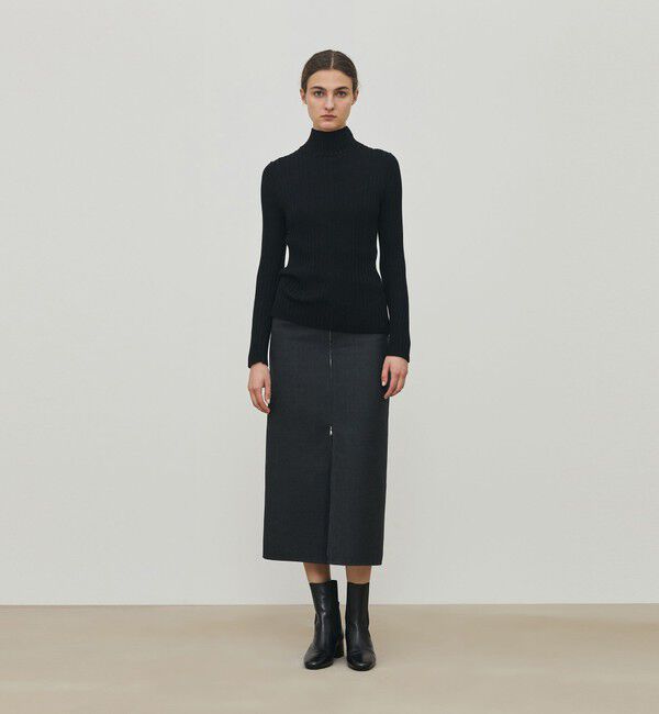 DES PRES「ダブルフェイスツイル ダブルジップ タイトスカート」|スカート|