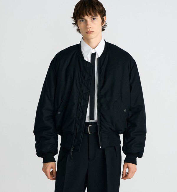 Edition「Super120's カレッジフラノ MA-1ブルゾン」|ブルゾン・スタジャン|