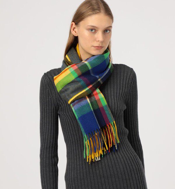 TOMORROWLAND GOODS「Joshua Ellis Plaid カシミヤストール」|ストール|