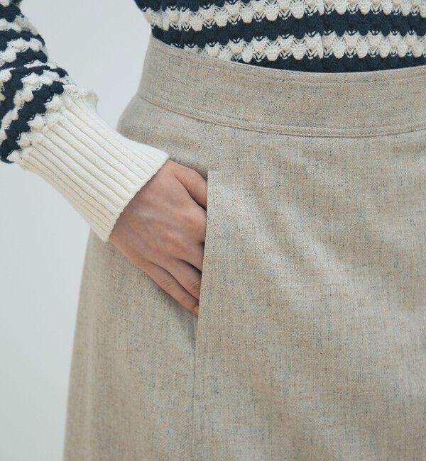 MACPHEE「ネップツイード マキシスカート」|台形|