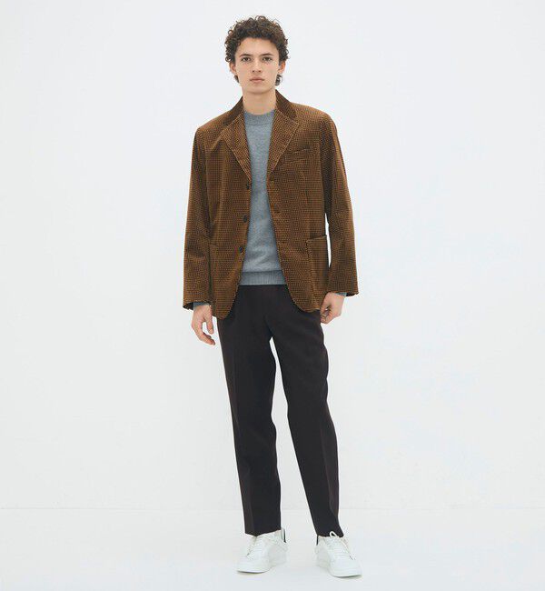 CABaN「コットンベルベット Pixelプリント3Bジャケット」|テーラードジャケット|