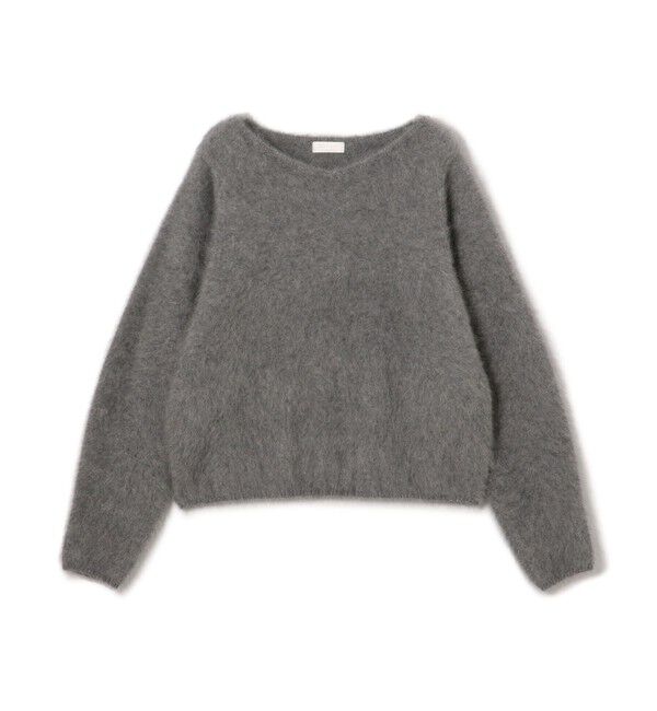 Ballsey「フラッフィーヤーン Vネックプルオーバー」|ニット・セーター|15 グレー