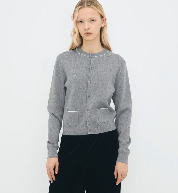CABaN「コットンカシミヤ パールポケットカーディガン」|カーディガン|