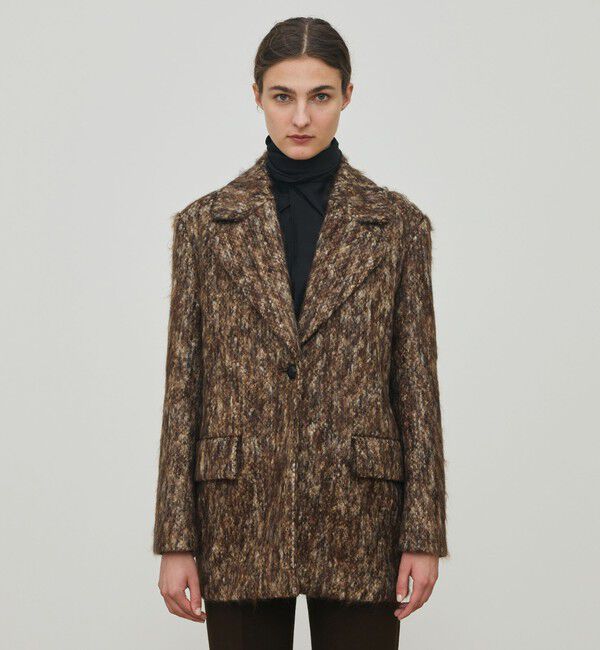 DES PRES「モヘヤレオパード ジャコット」|チェスターコート|