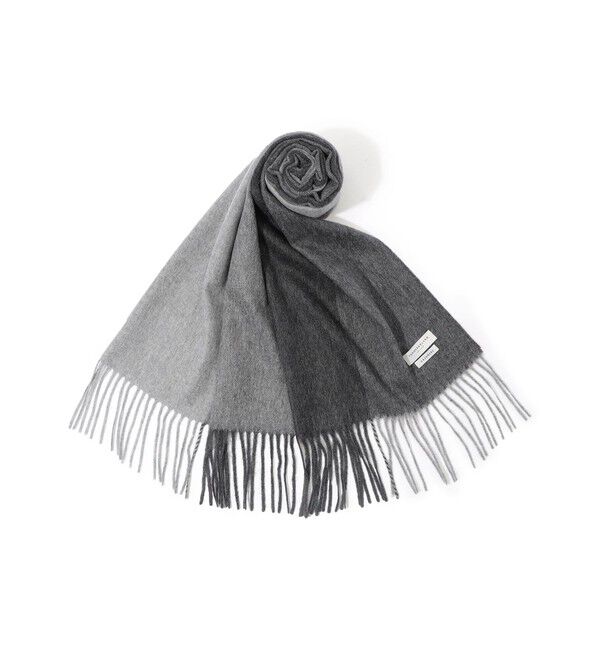 TOMORROWLAND GOODS「TOMORROWLAND カシミヤ パネルチェックマフラー」|マフラー|16 グレー系